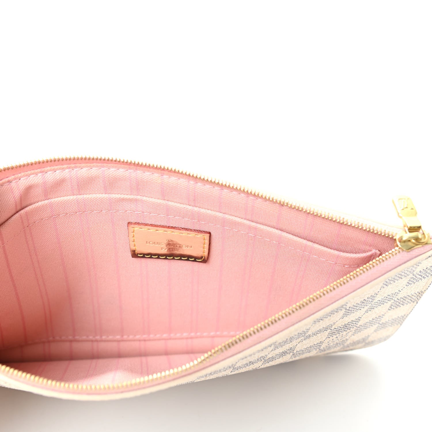 Louis Vuitton Damier Azur Neverfull MM GM Pochette Rose Ballerine 5 of 7