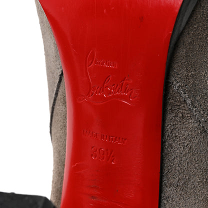 Christian Louboutin Crosta Verabotta 85 Chelsea Boots 39.5 Grey Black Lucido 7 of 8