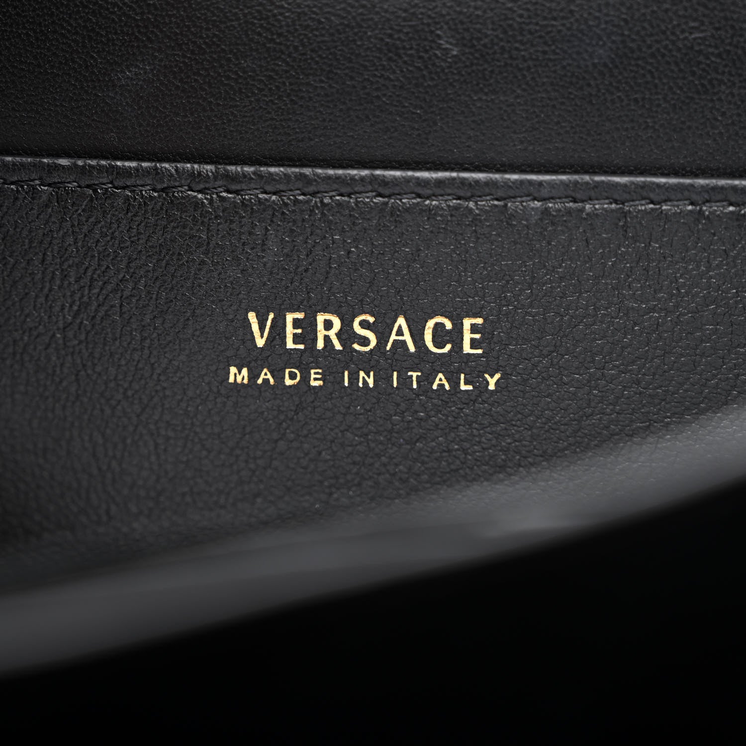 Versace Vitello Barocco Virtus Small Top Handle Shoulder Bag Black 5 of 10