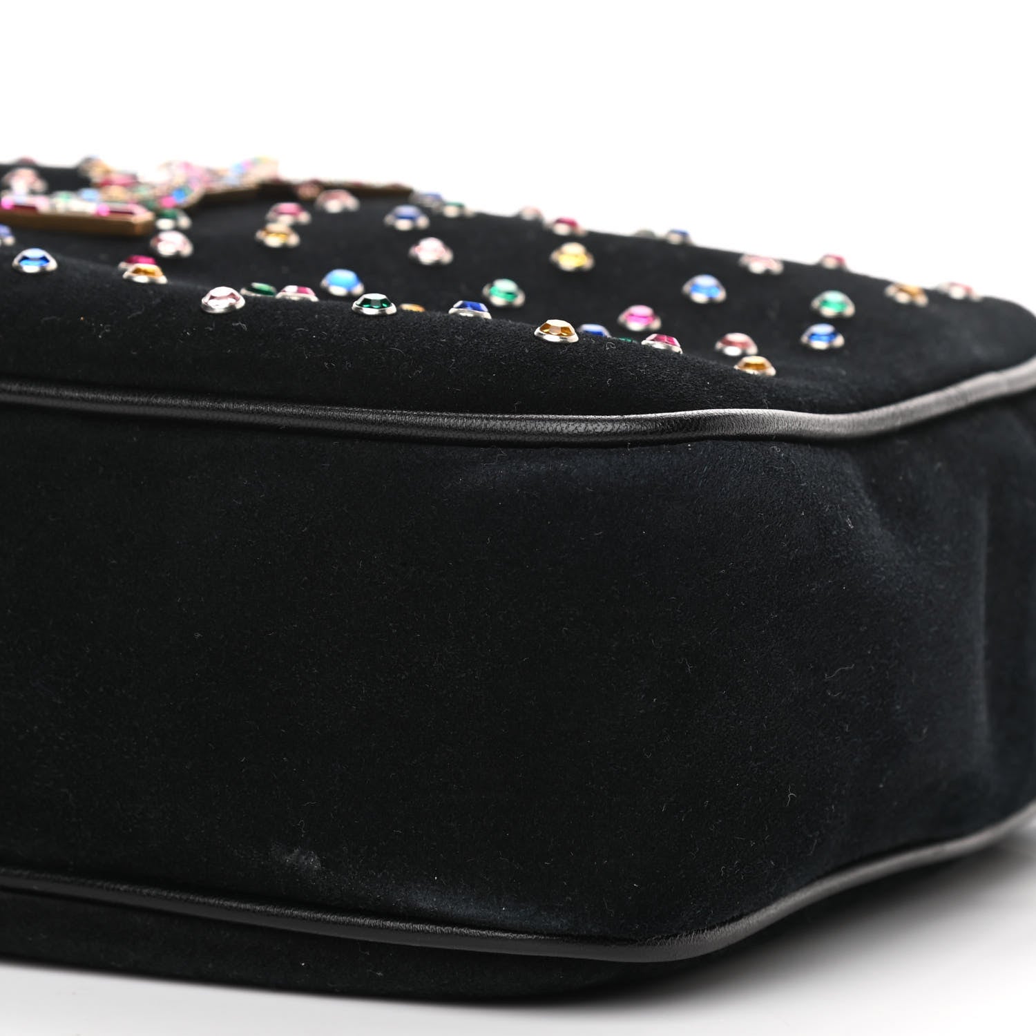 Saint Laurent Suede Crystal Camera Bag Black 10 of 10