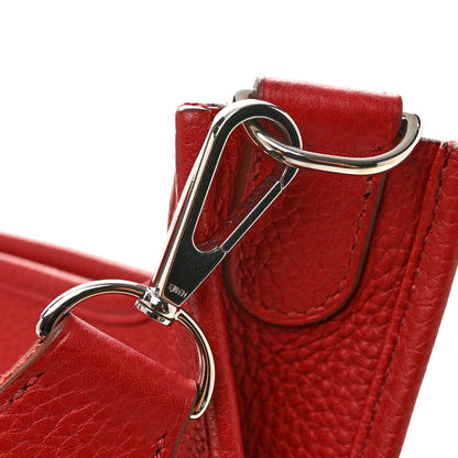 Hermes Taurillon Clemence EVELYNE III PM Rouge Garance 11 of 11
