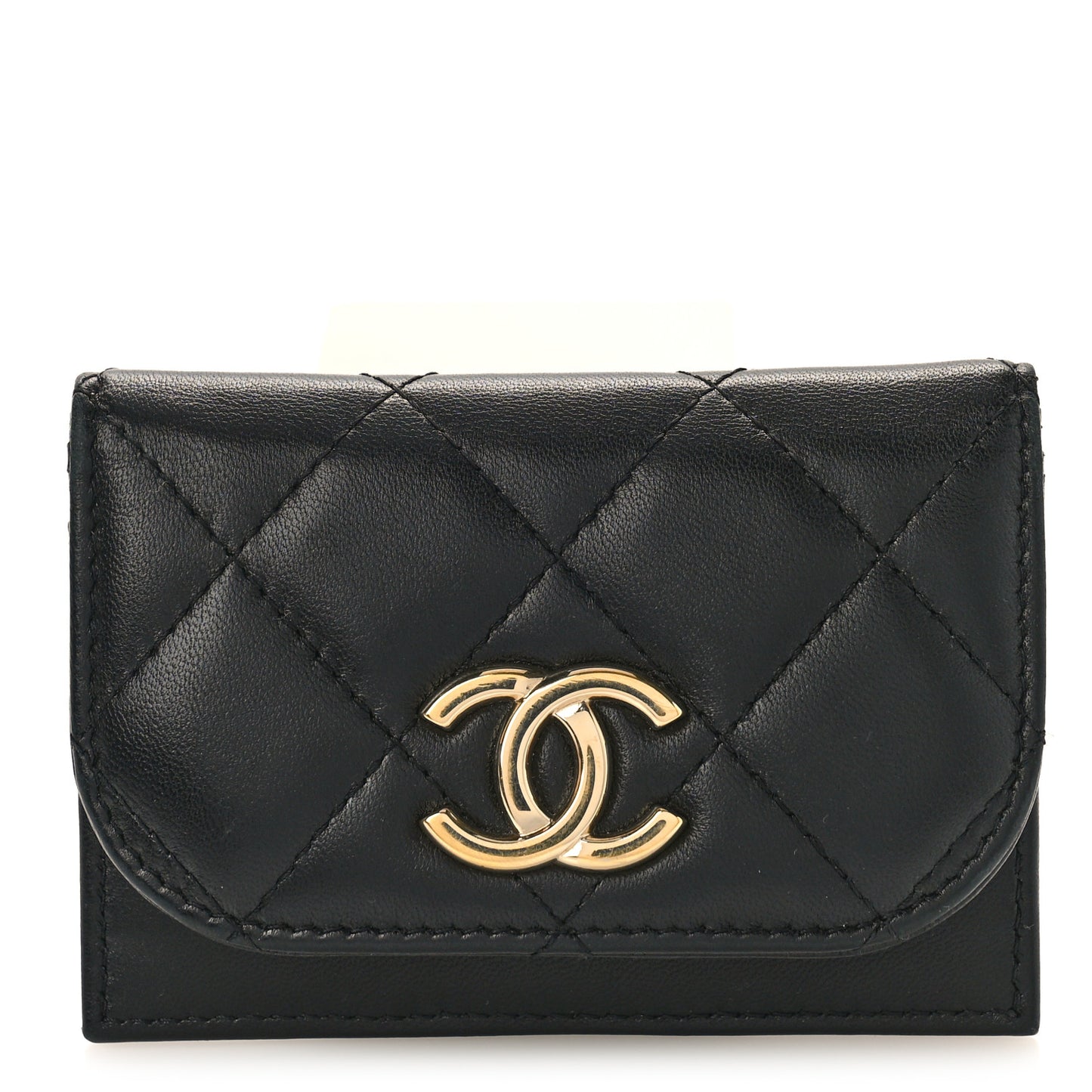 Lambskin Quilted Flap Waist Bag Insert Black