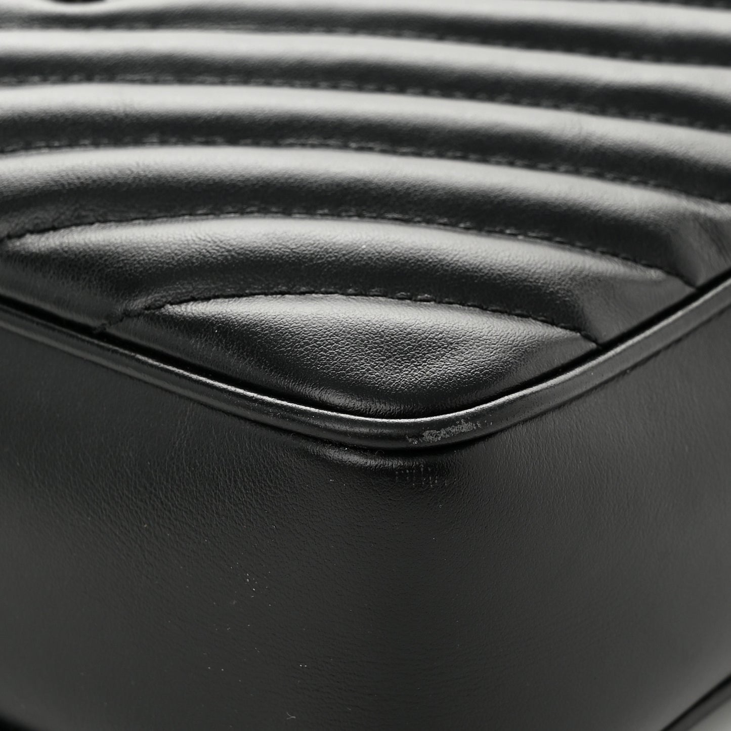 Calfskin Matelasse Monogram Lou Camera Bag Black