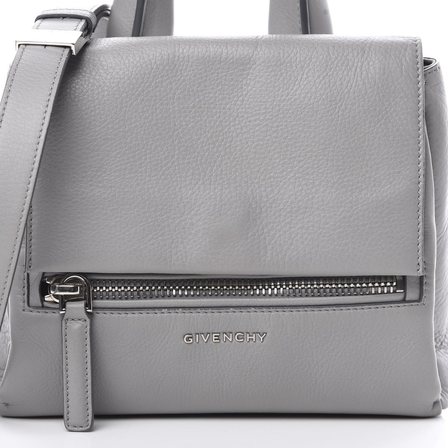 Givenchy Calfskin Mini Pandora Pure Flap Bag Pearl Grey 9 of 13