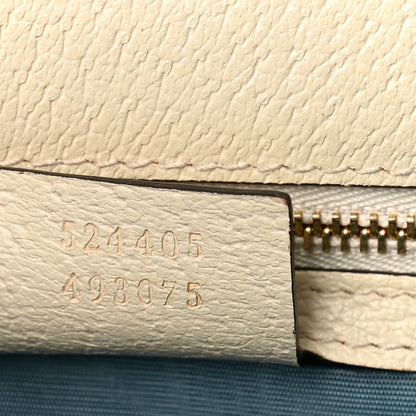 Gucci Textured Calfskin Bee Star Print Small Sylvie Shoulder Bag Mystic White 6 of 11