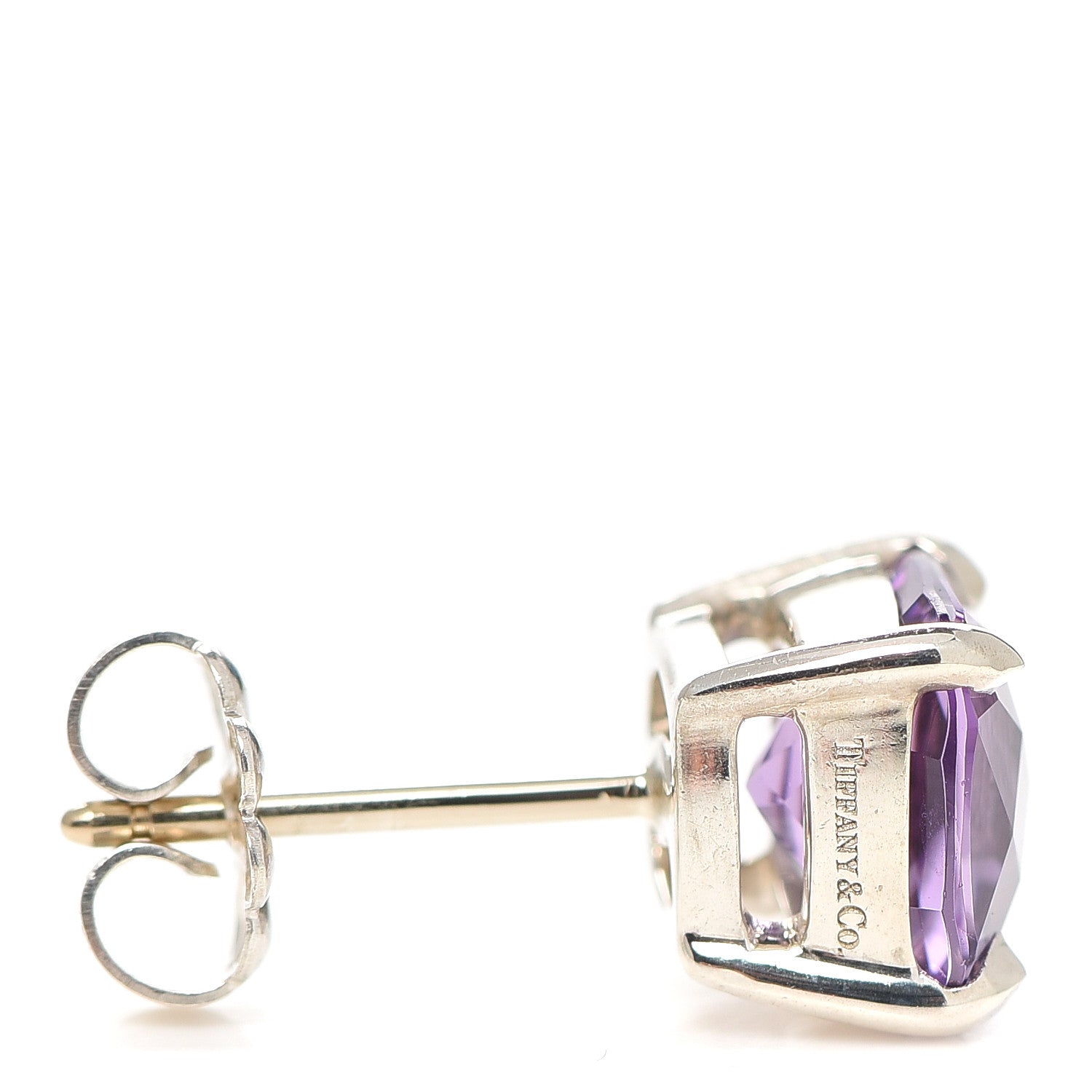 Tiffany Sterling Silver Amethyst Sparklers Stud Earrings 4 of 4