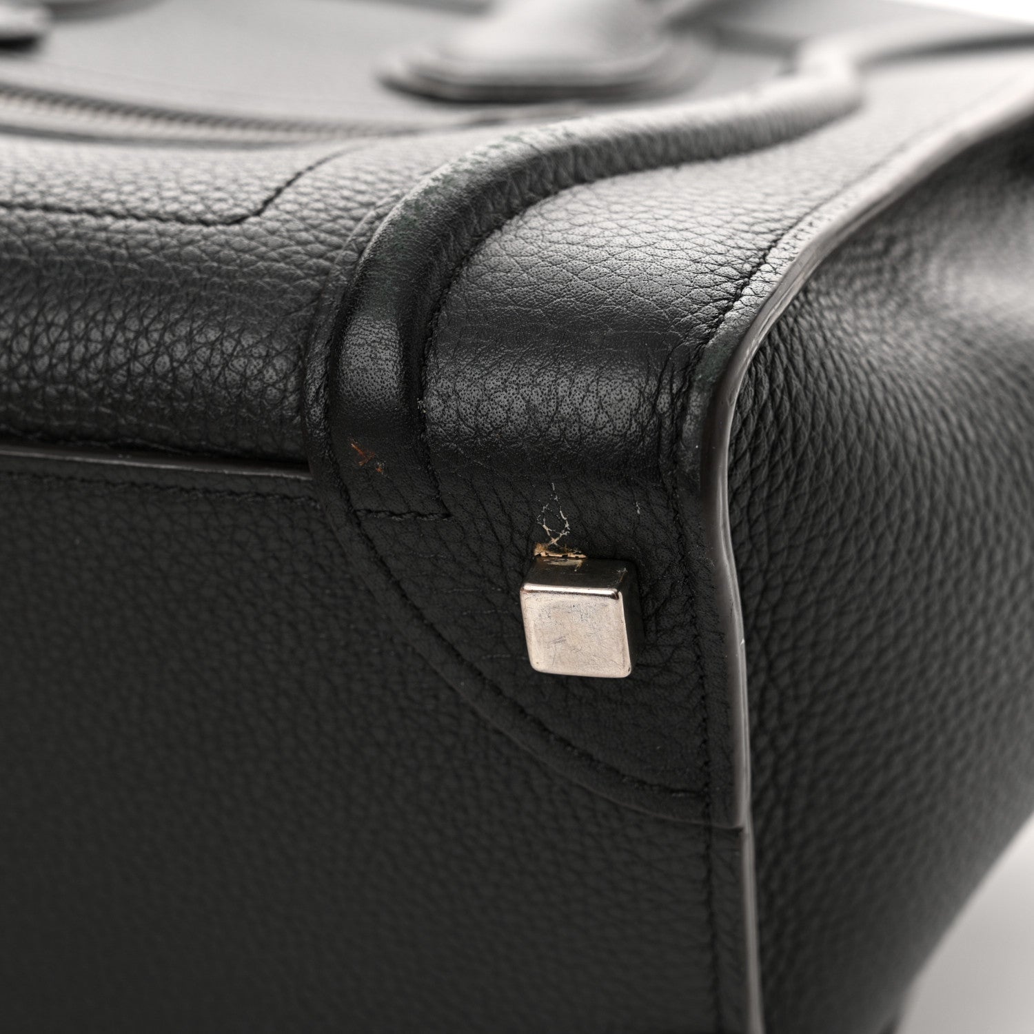 Celine Drummed Calfskin Micro Luggage Black 17 of 19