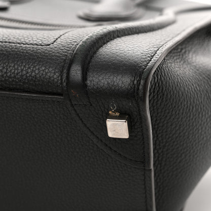 Celine Drummed Calfskin Micro Luggage Black 17 of 19