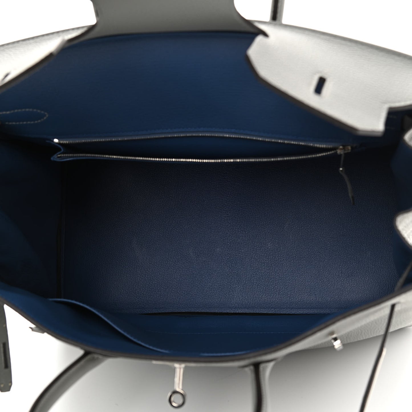Togo Bi-Color Birkin 35 Gris Mouette Bleu Agate