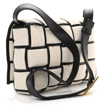 Bottega Veneta Denim Maxi Intrecciato Padded Cassette Crossbody Bag Natural Black 3 of 13