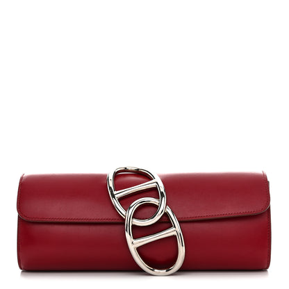 Hermes Tadelakt Egee Clutch Rouge Vif 1 of 11