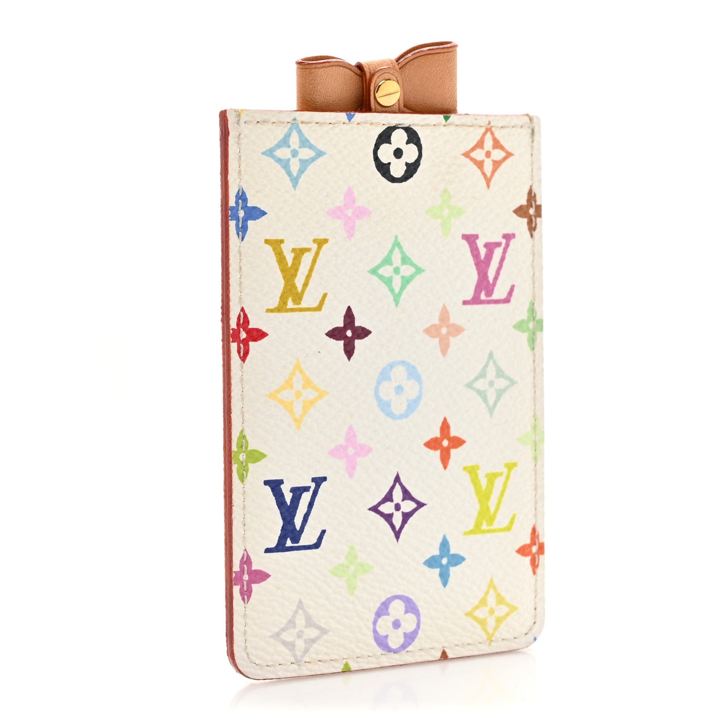Monogram Multicolor Mirror and Case Pouch White