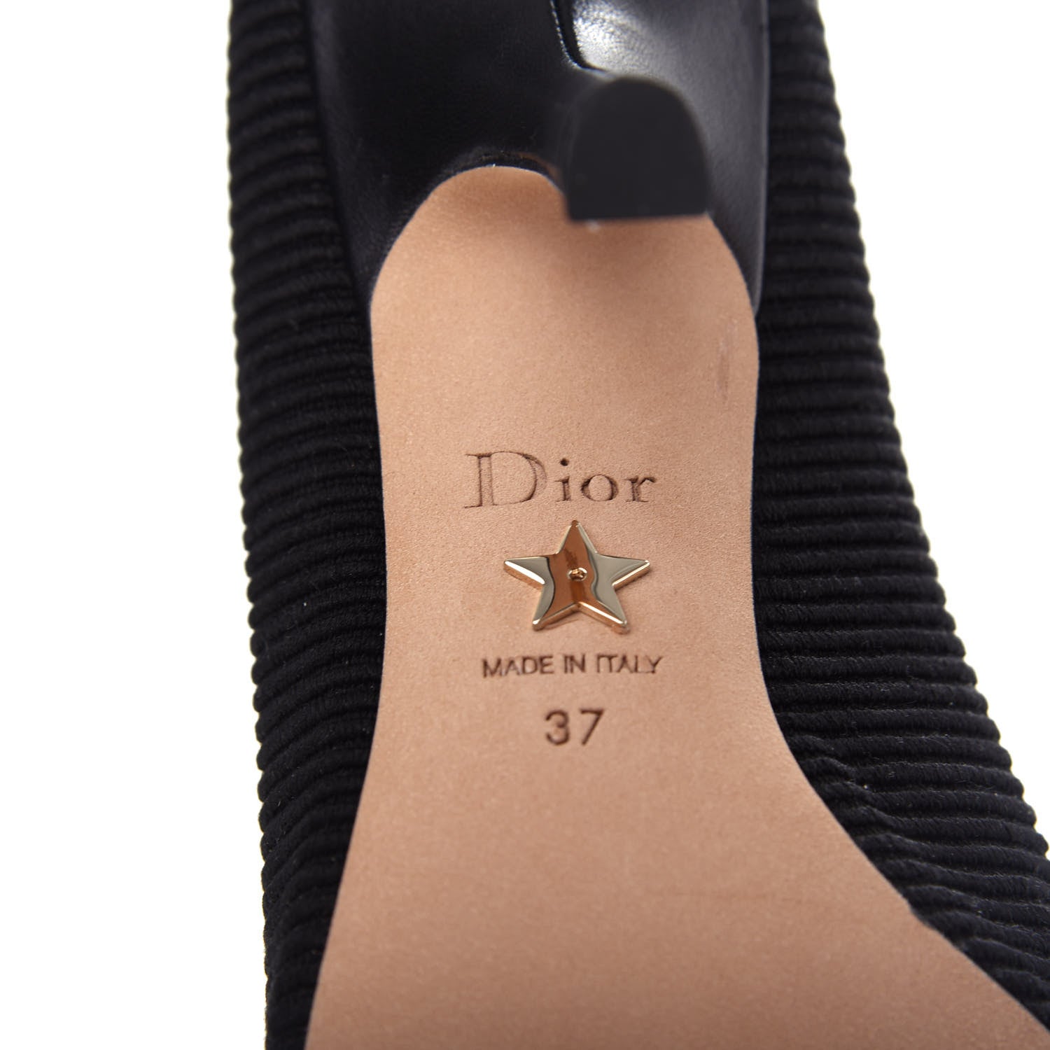 Christian Dior Technical Canvas Ribbon Embroidered J'Adior 100mm Pumps 37 Black 9 of 13