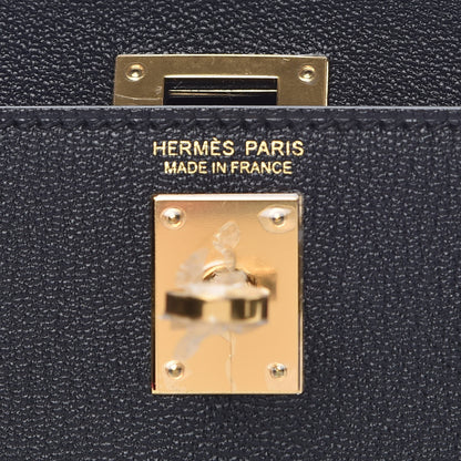 Hermes Chevre Chandra Mini Kelly Sellier 20 Black 6 of 9