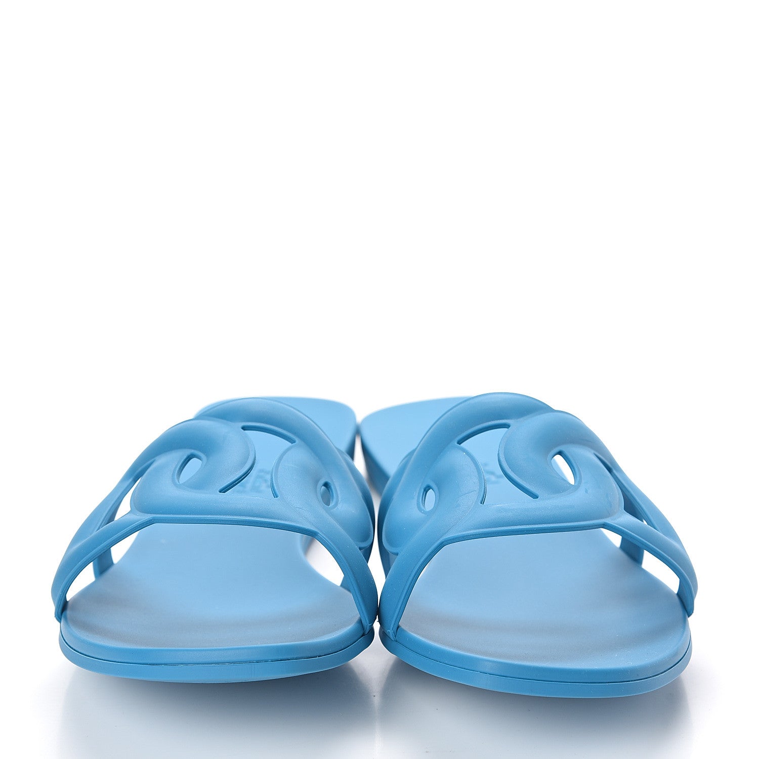 Hermes Rubber Aloha Sandals 40 Bleu Vif 2 of 7