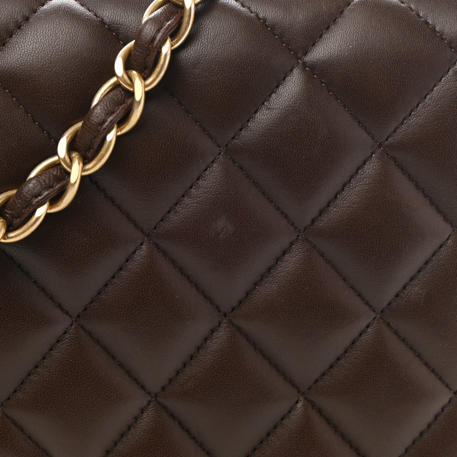 Chanel Lambskin Quilted Jumbo Single Flap Dark Brown 11 of 15