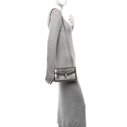 Bulgari Metallic Serpenti Forever Small Shoulder Bag Silver 2 of 11