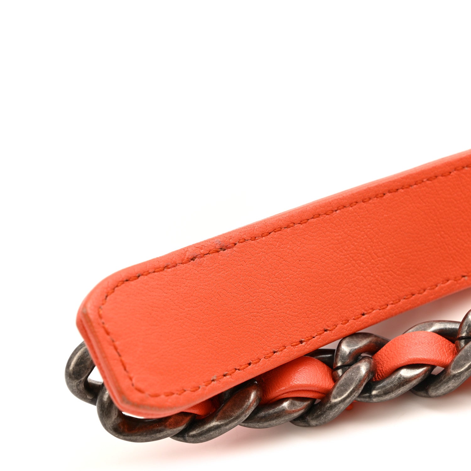 Chanel Goatskin Quilted Medium Chanel 19 Flap Orange 1787053