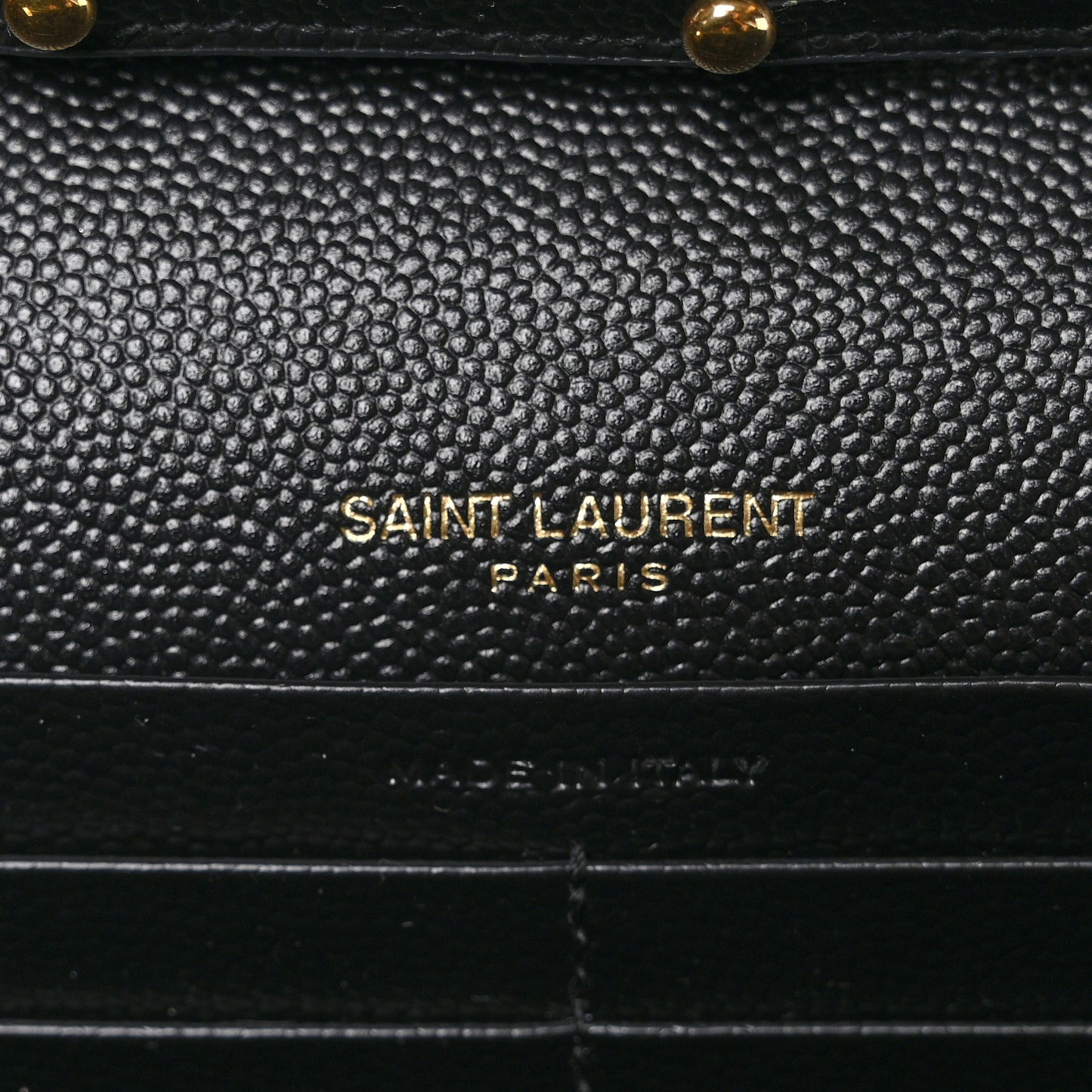 Grain De Poudre Matelasse Chevron Monogram Chain Wallet Black