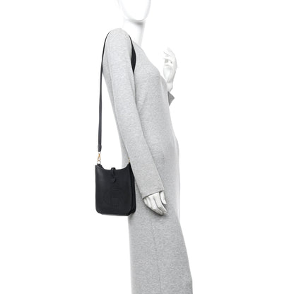 Hermes Taurillon Clemence Evelyne TPM Black 2 of 11