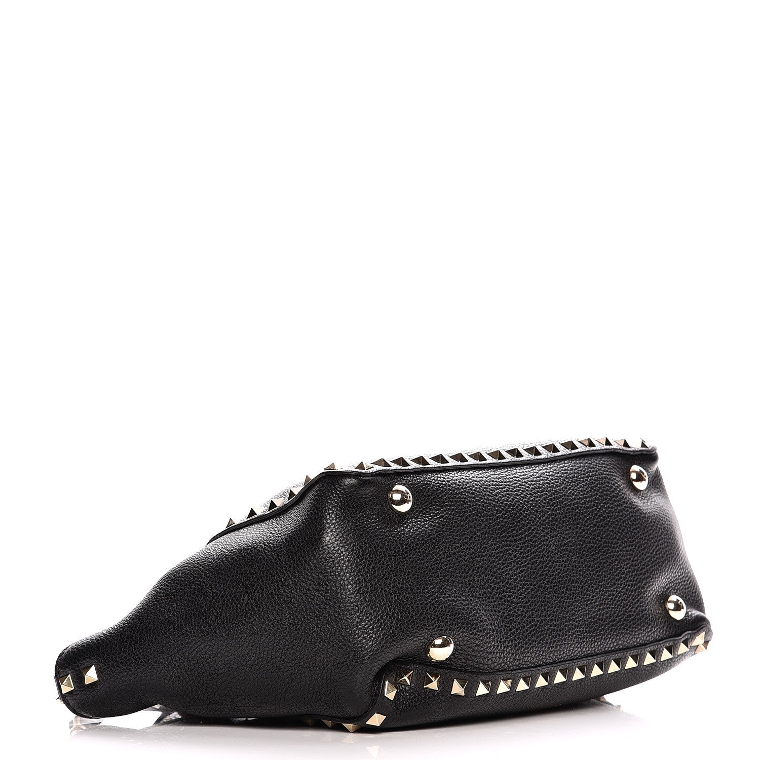 Valentino Garavani Grained Calfskin Small Rockstud Tote Black 5 of 13