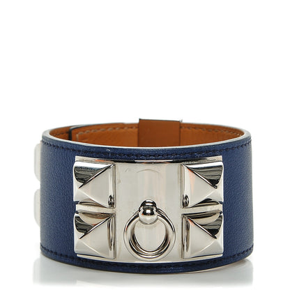 Hermes Swift Collier de Chien CDC Bracelet L Bleu Saphir 1 of 7