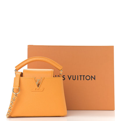 Louis Vuitton Taurillon Mini Capucines Sunbeam Yellow 10 of 10