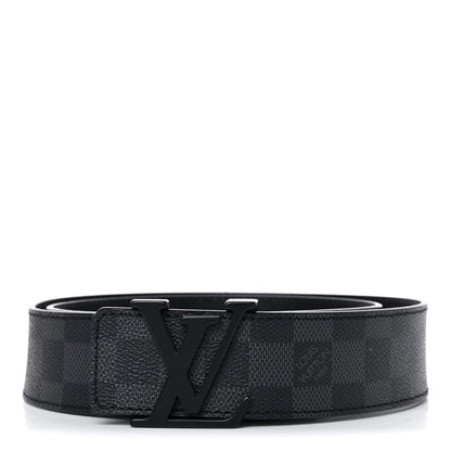 Louis Vuitton Damier Graphite 40mm LV Initiales Belt 90/36 1 of 5