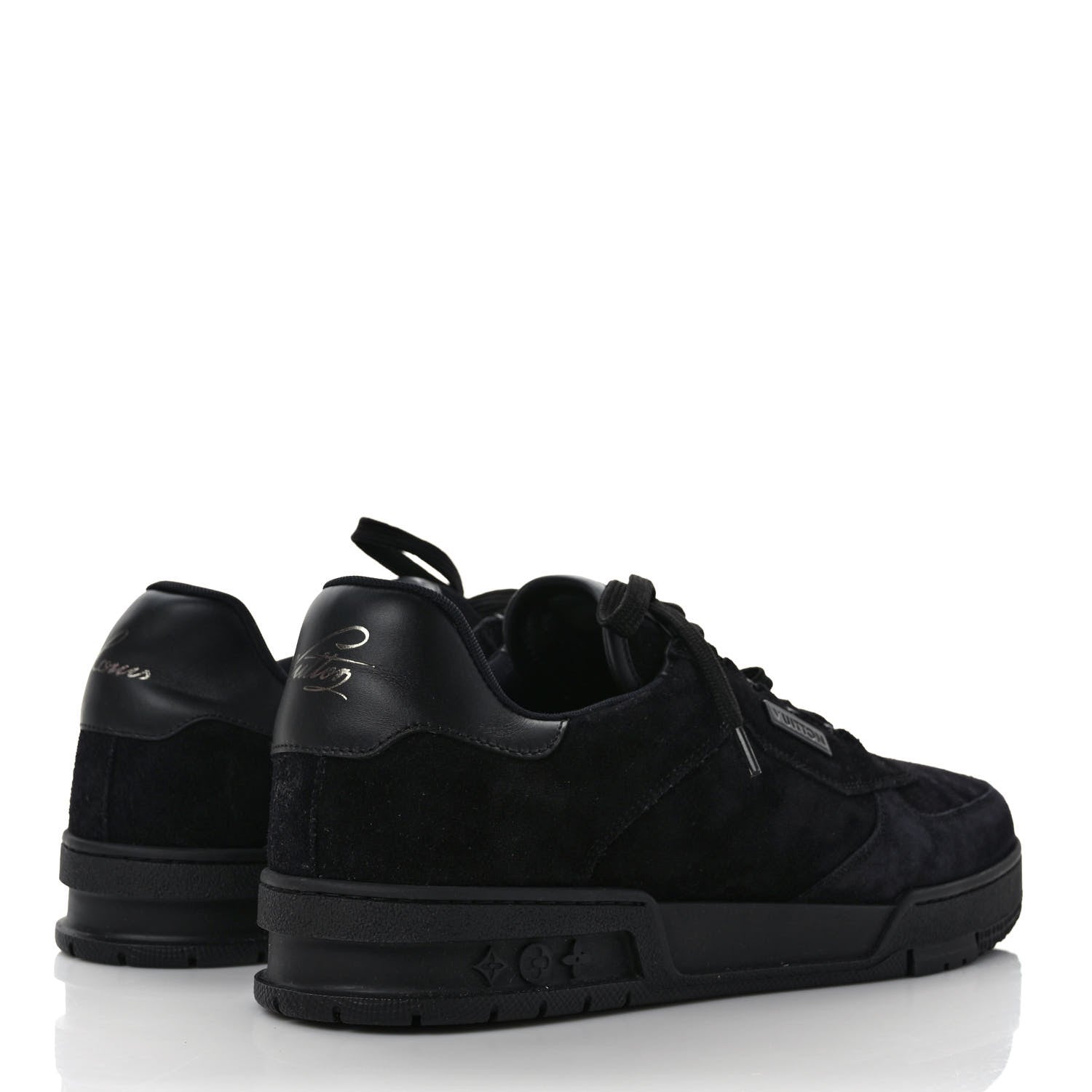 Louis Vuitton Suede Uniform Sneakers 10 Black 4 of 8