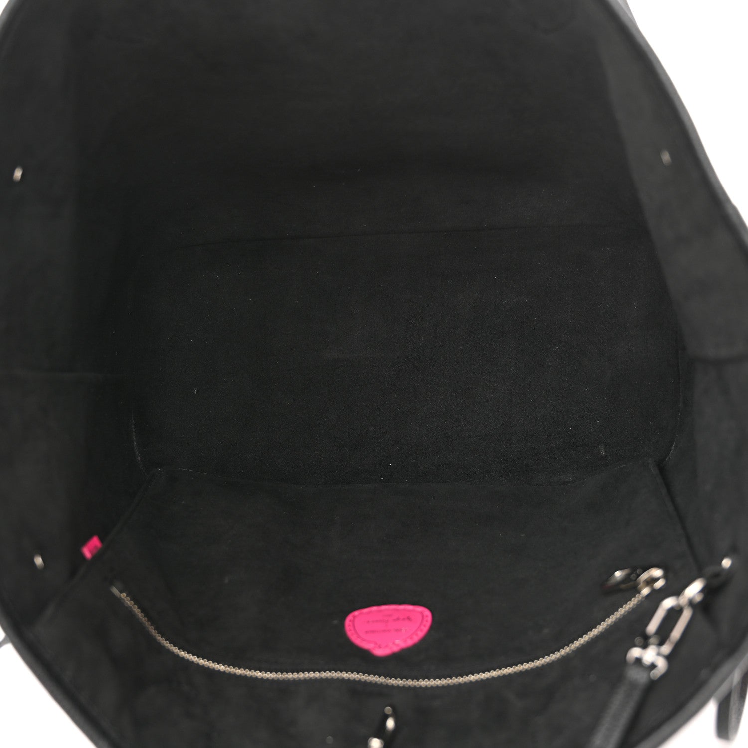 Louis Vuitton LV X YK Empreinte Infinity Dots Neverfull MM Black Fuchsia 6 of 13