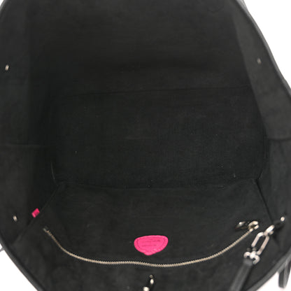 Louis Vuitton LV X YK Empreinte Infinity Dots Neverfull MM Black Fuchsia 6 of 13