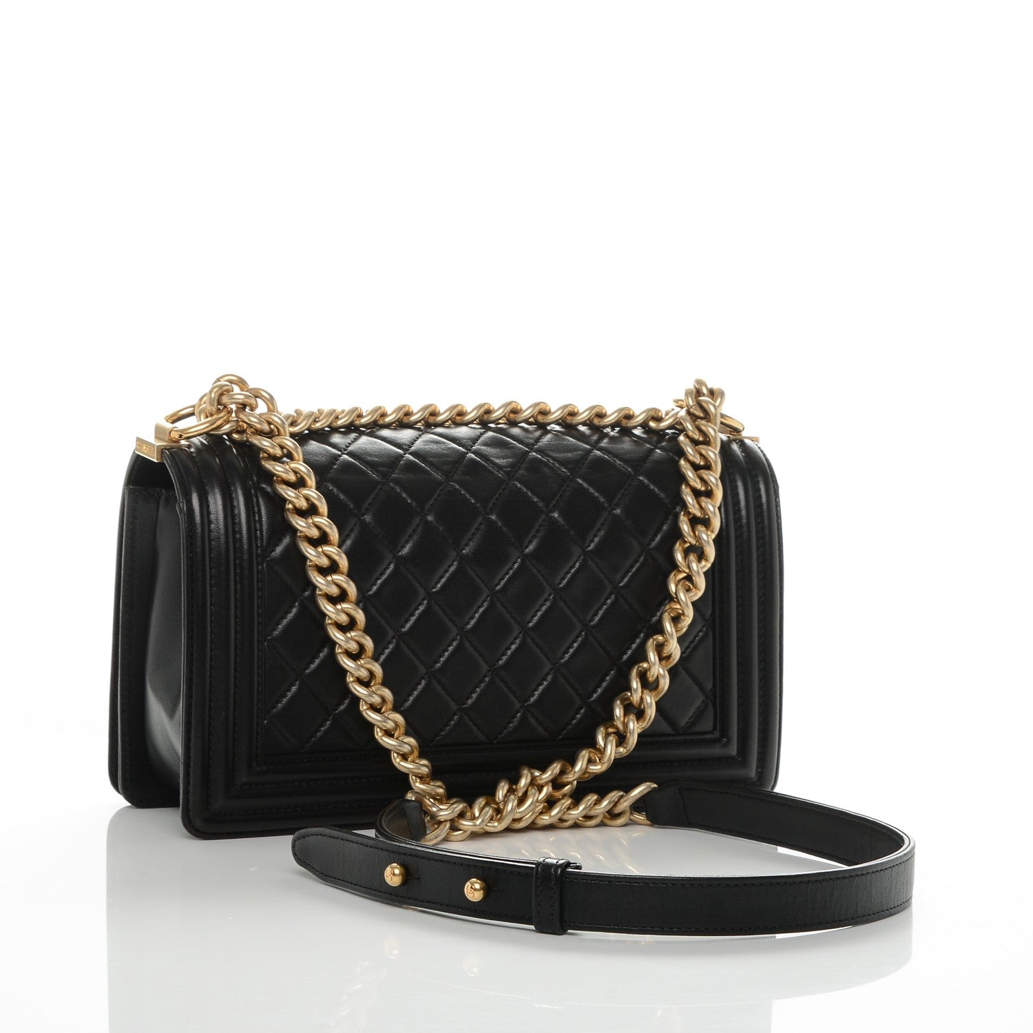 Chanel Lambskin Quilted Medium Boy Flap Black 3 of 7