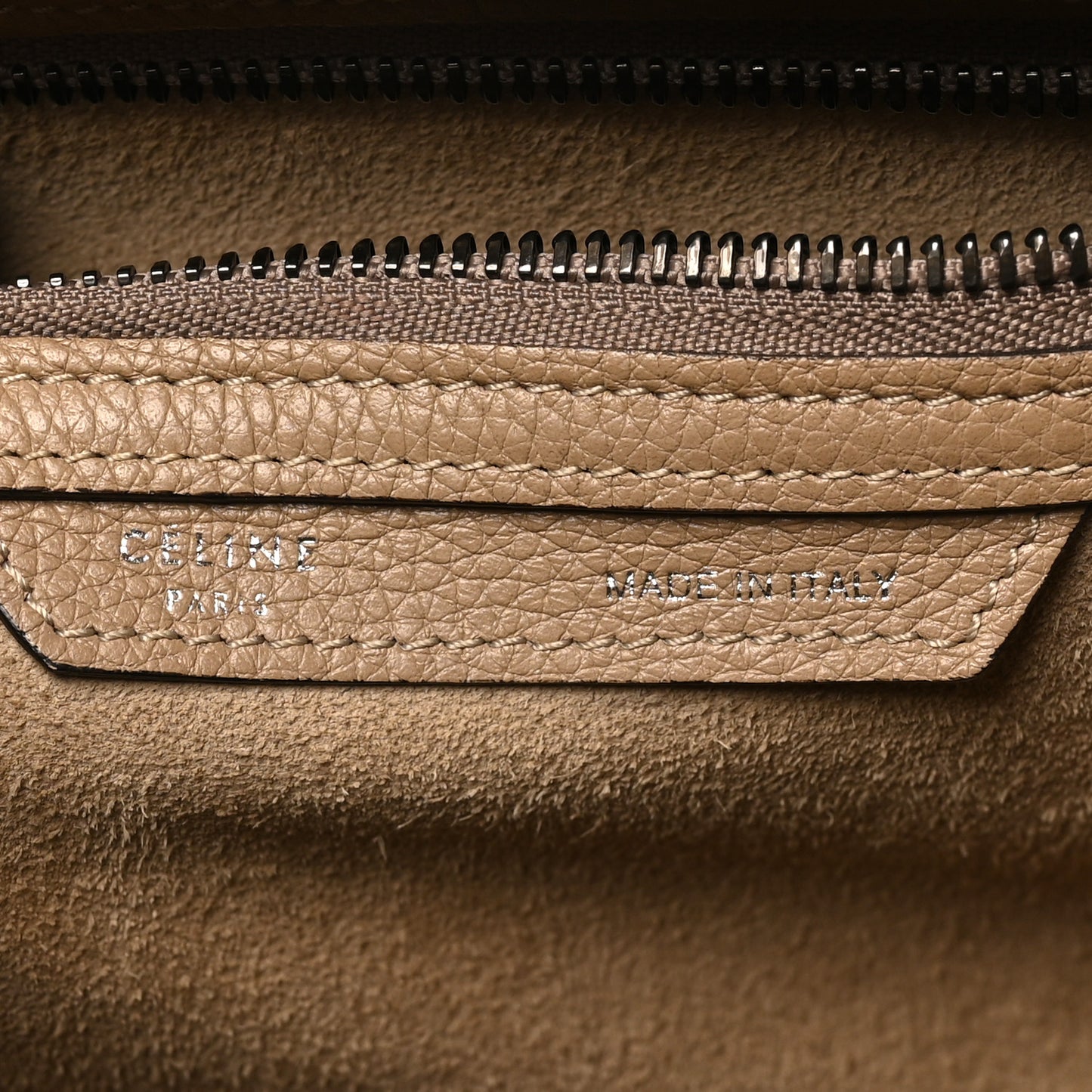 Drummed Calfskin Micro Luggage Dune
