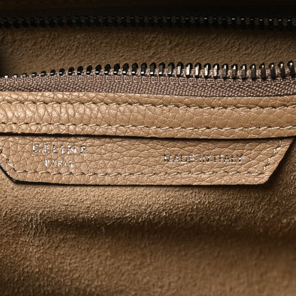Celine Drummed Calfskin Micro Luggage Dune 6 of 10