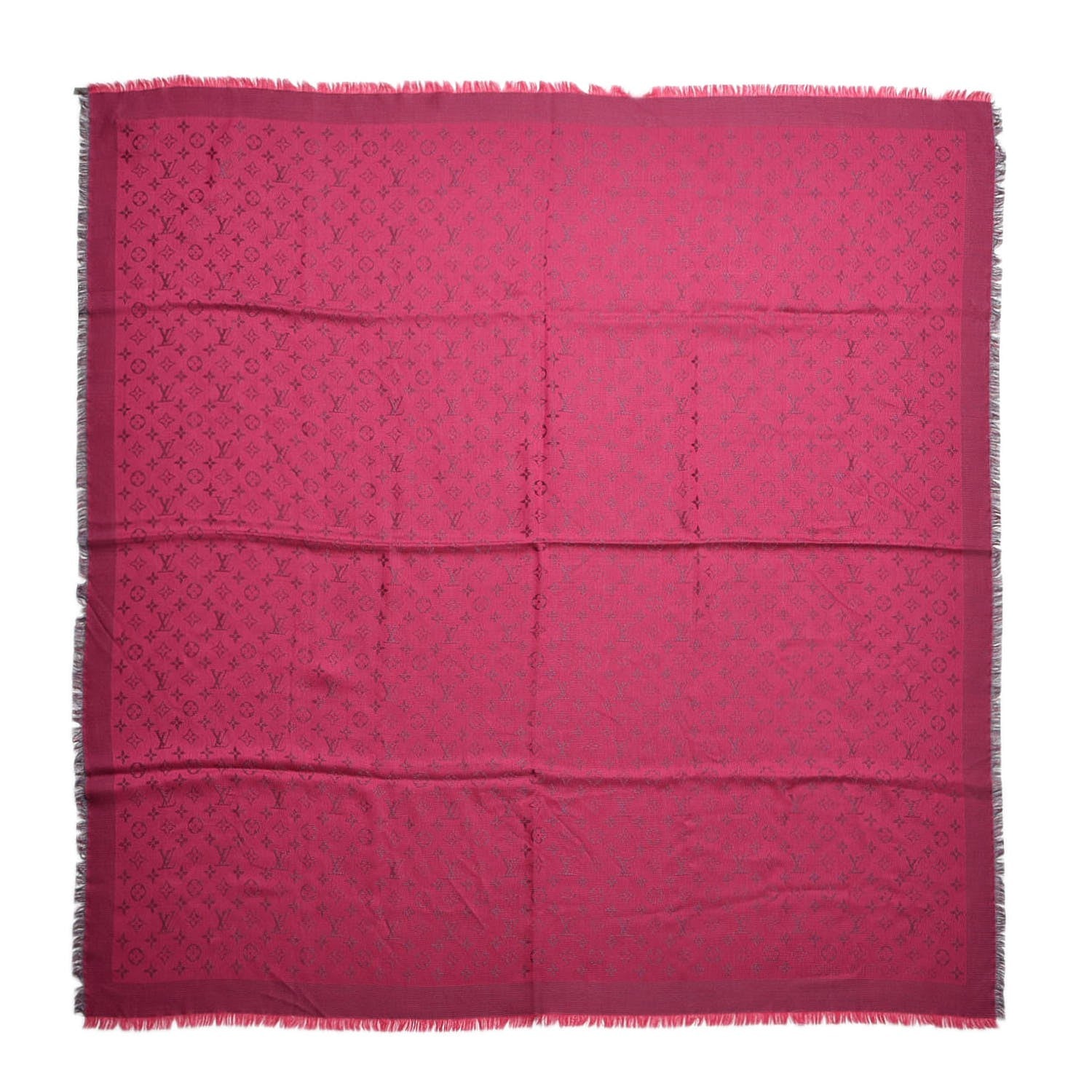 Louis Vuitton Jacquard Silk Wool Monogram Rainbow Shawl 1 of 4