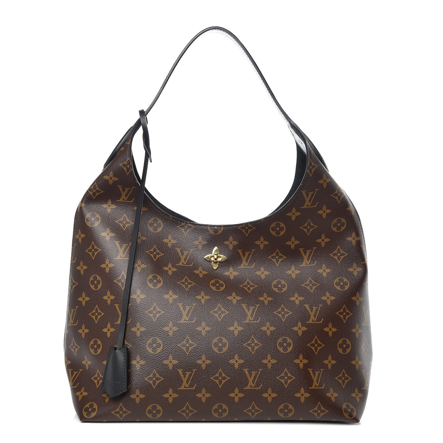 Louis Vuitton Monogram Flower Hobo Black 1 of 10