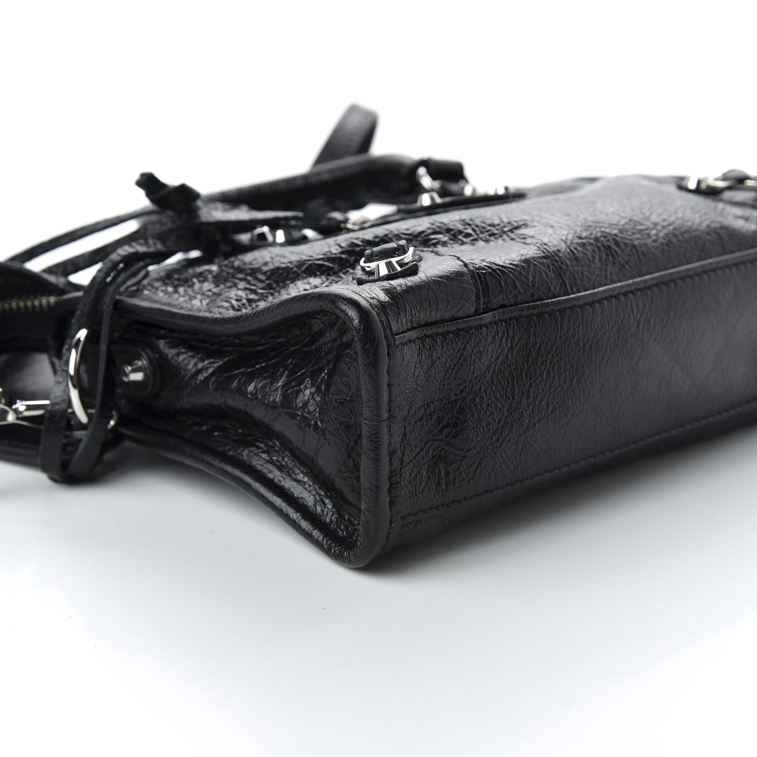 Balenciaga Agneau Classic Silver Hardware Nano City Black 8 of 10