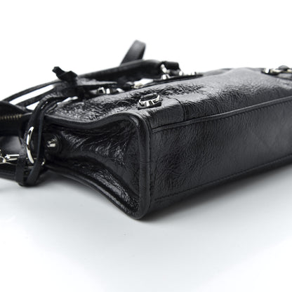 Balenciaga Agneau Classic Silver Hardware Nano City Black 8 of 10