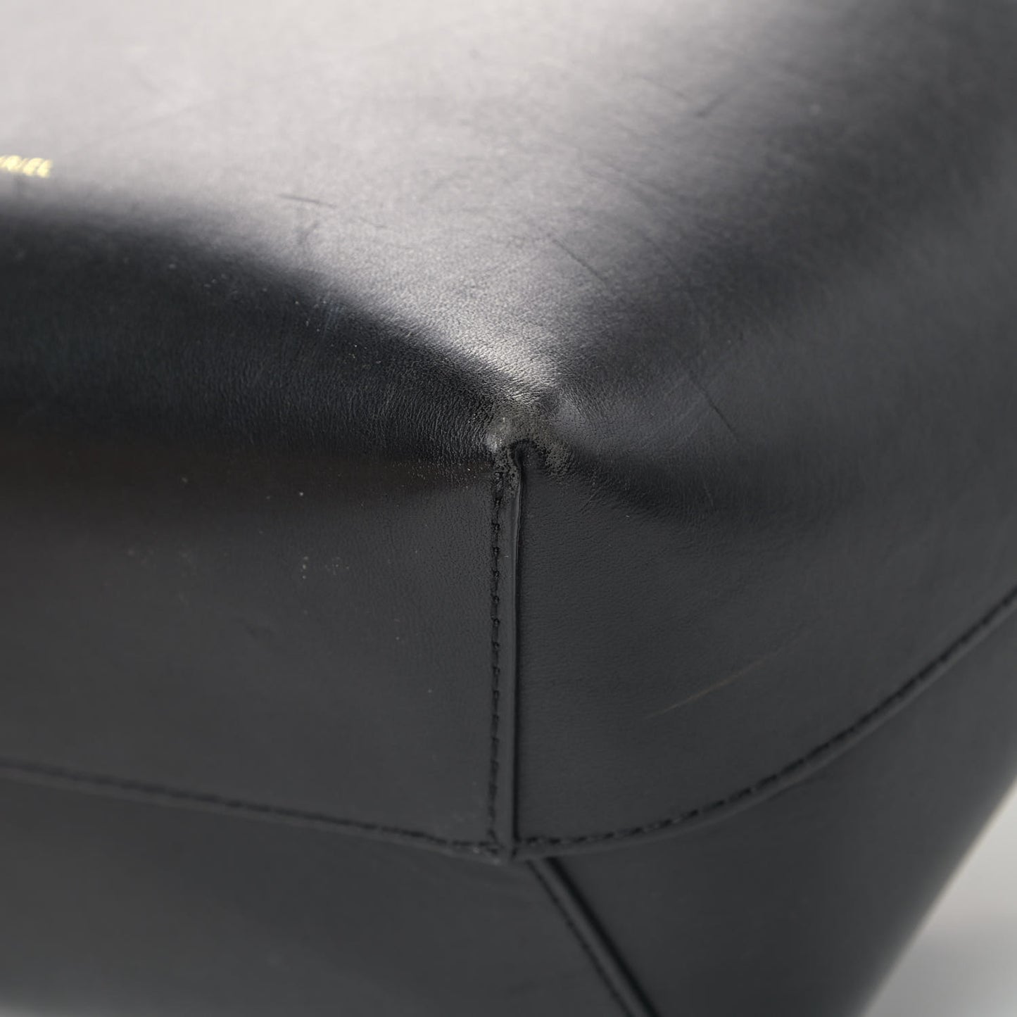Calfskin Mini Bucket Bag Black Flamma