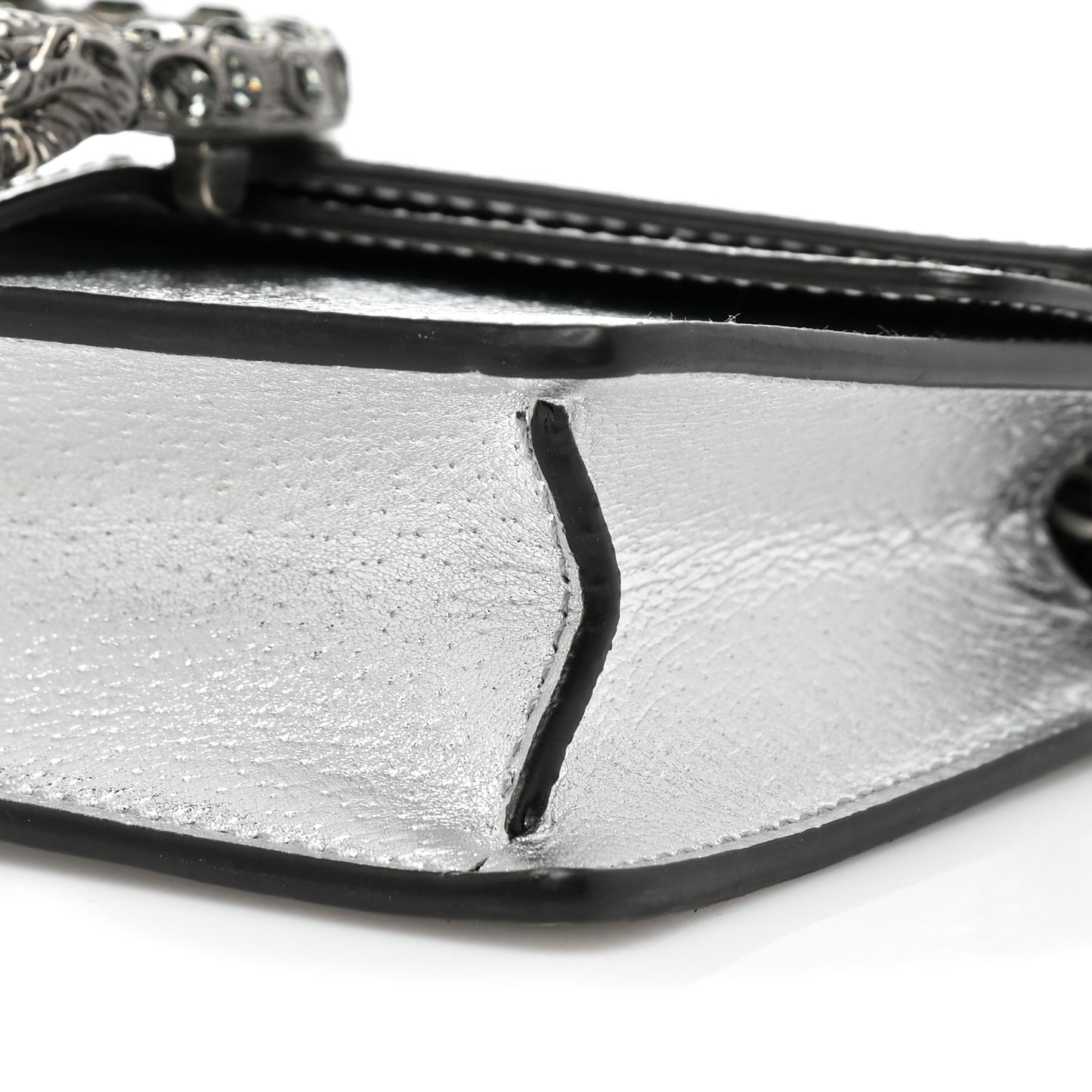 Metallic Calfskin Super Mini Dionysus Shoulder Bag Silver