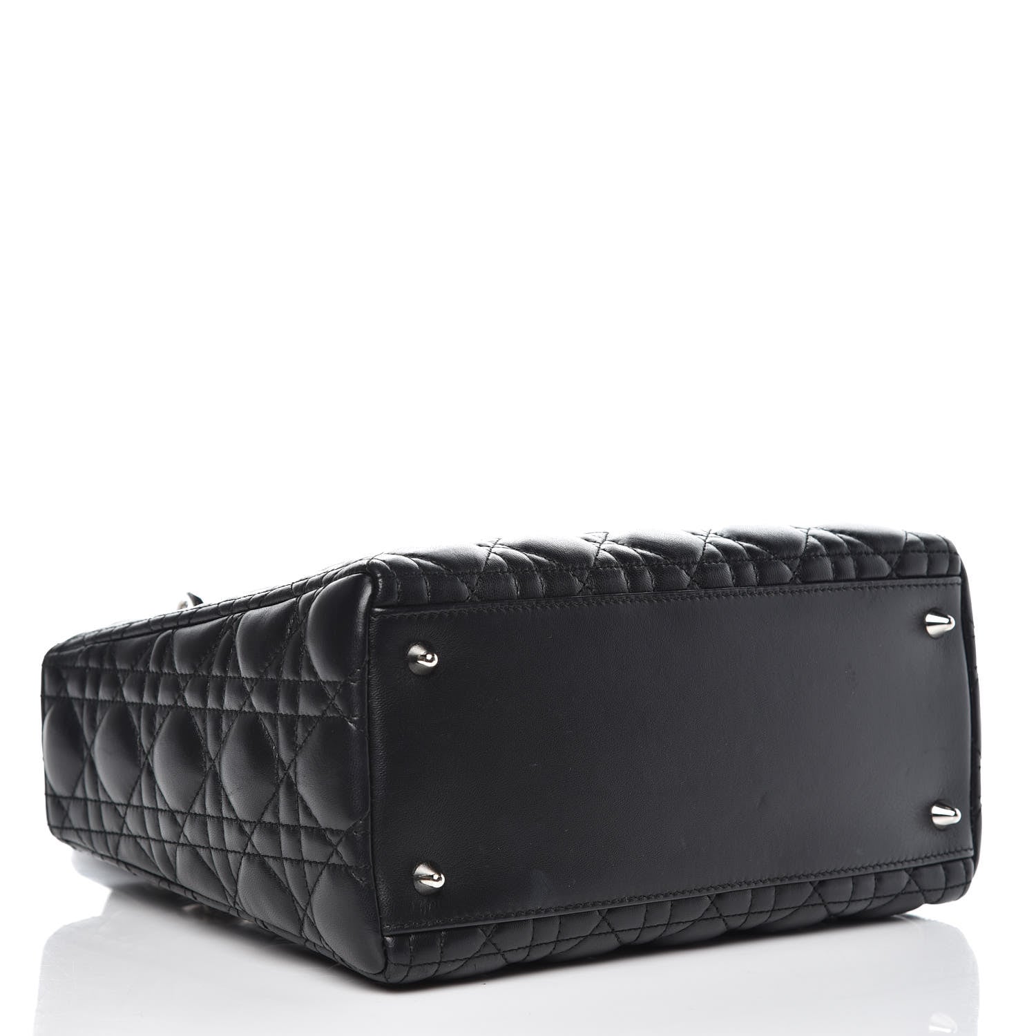 Christian Dior Lambskin Cannage Medium Lady Dior Black 4 of 16