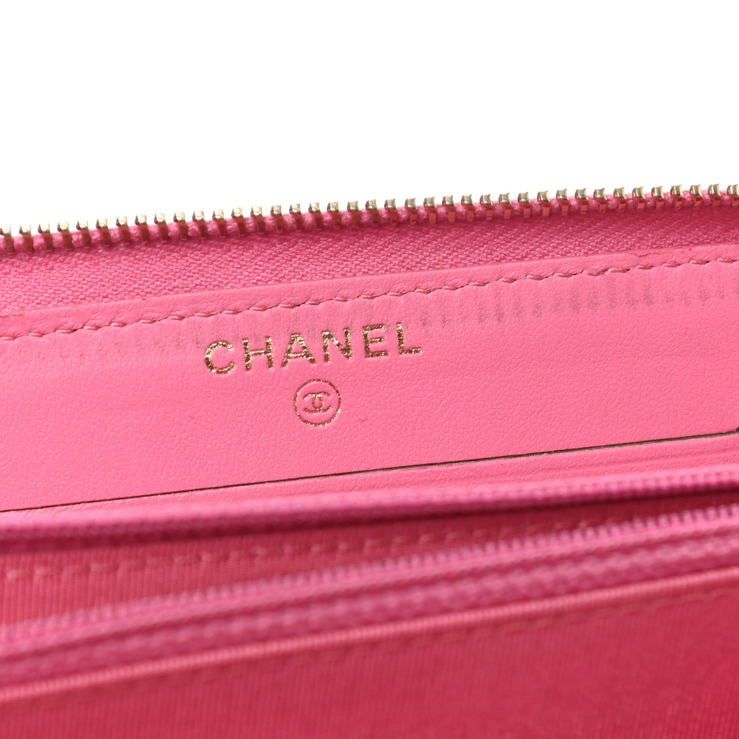 Chanel Caviar Quilted Medium Zip Around Wallet Pink 6 of 9