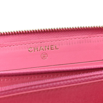 Chanel Caviar Quilted Medium Zip Around Wallet Pink 6 of 9