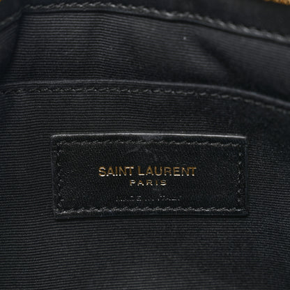 Saint Laurent Calfskin Matelasse Chevron Monogram A5 Wristlet Black 6 of 8