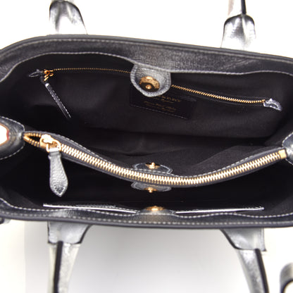 Burberry Metallic Grainy Calfskin House Check Medium Banner Tote Silver 5 of 11
