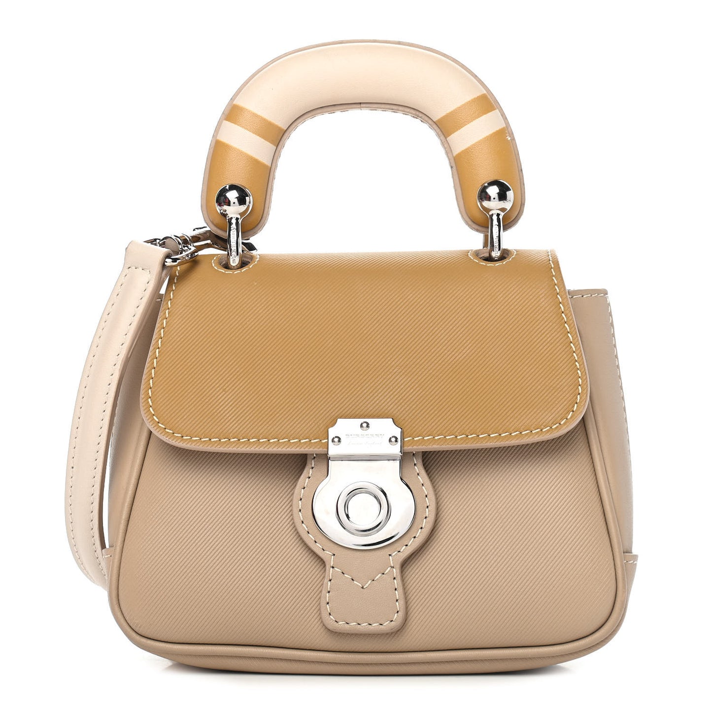 Trench Calfskin Mini DK88 Top Handle Bag Honey Ochre Yellow