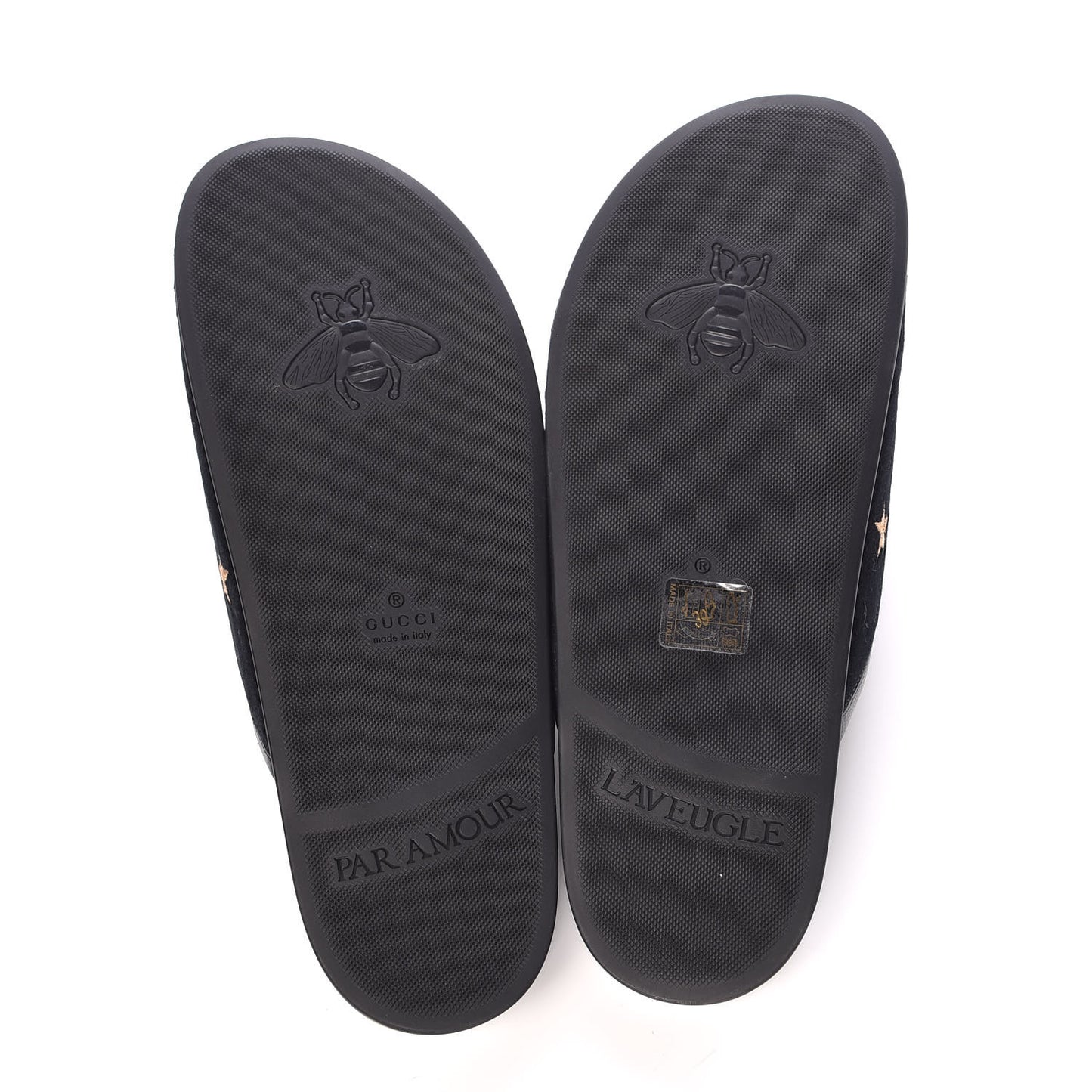 Softy Velvet Malaga Kid Bee Star Embroidered Womens Horsebit River Slippers 39 Black