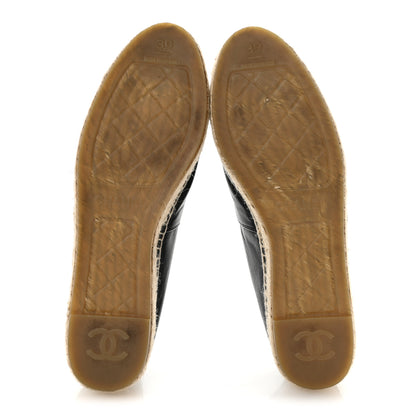 Chanel Lambskin CC Espadrilles 39 Black 6 of 10