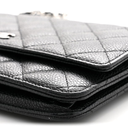 Chanel Caviar Quilted Wallet on Chain WOC Black 10 of 11