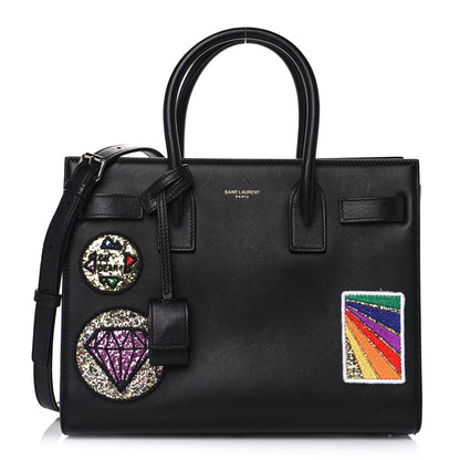 Saint Laurent Calfskin Patchwork Baby Sac De Jour Black Multi 1 of 11